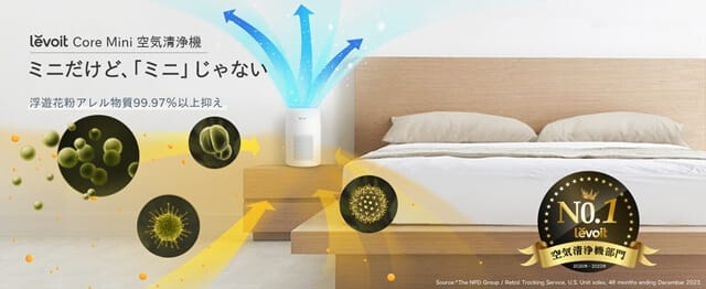 レボイトCoreMini小型空気清浄機のプロモーション画像1